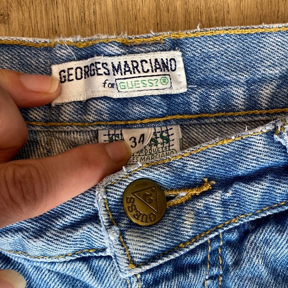 Vintage Guess Georges Marciano Jeans light wash size 34 - Picture 8 of 16